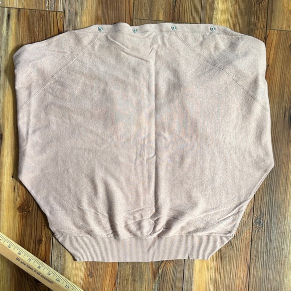 AllSaints Dusty Pink Button-Shoulder Sweater XS - Picture 5 of 5